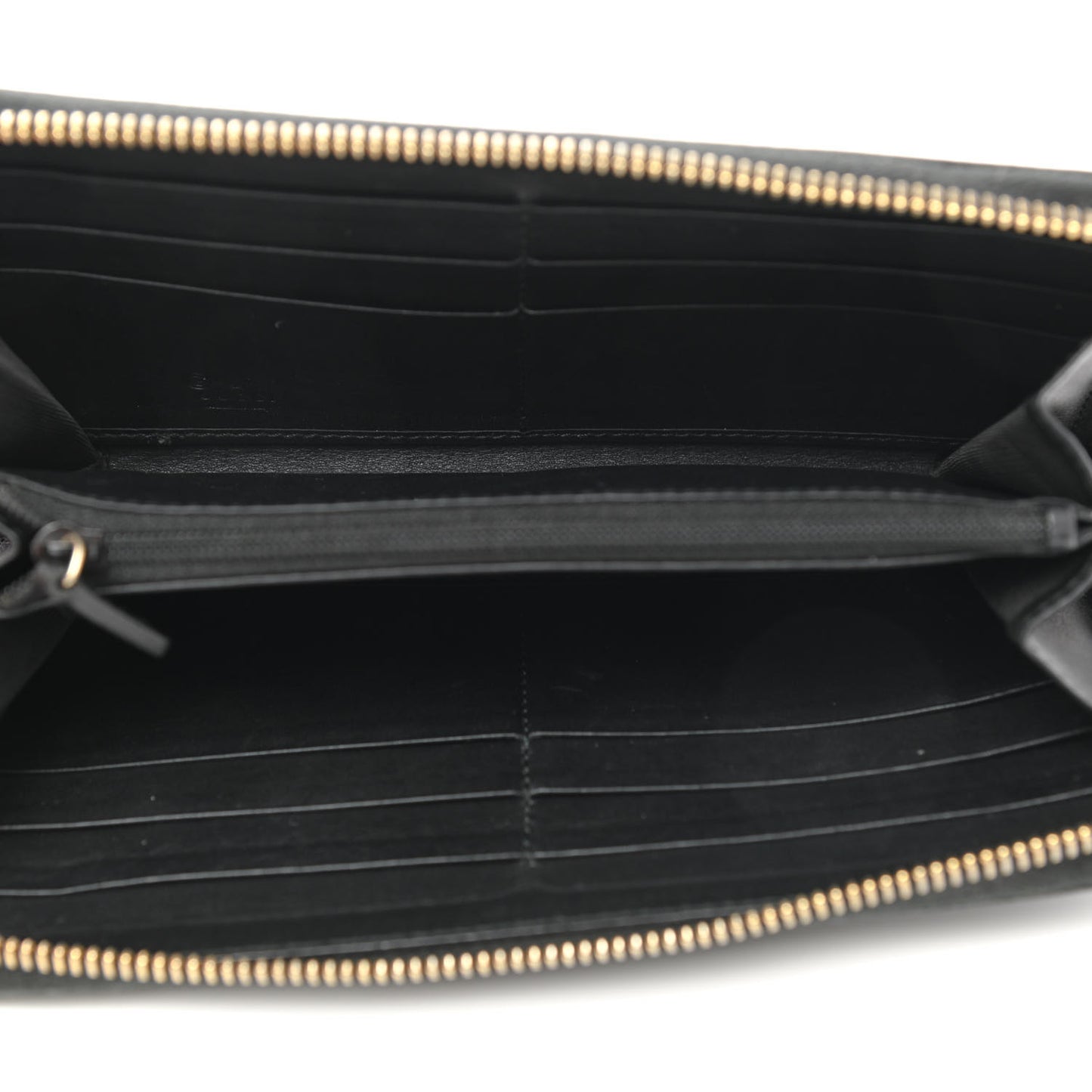 Microguccissima Zip Around Wallet Black