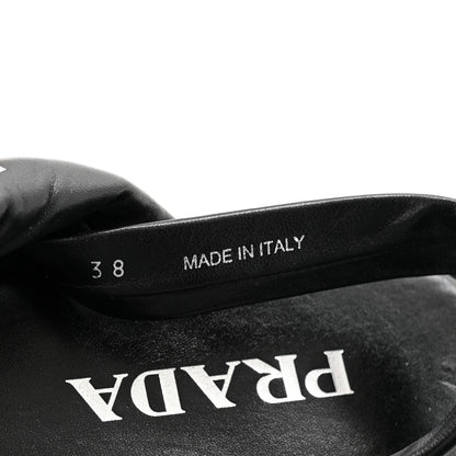Prada Nappa Padded Blow 20mm Slingback Sandals 38 Black 8 of 10