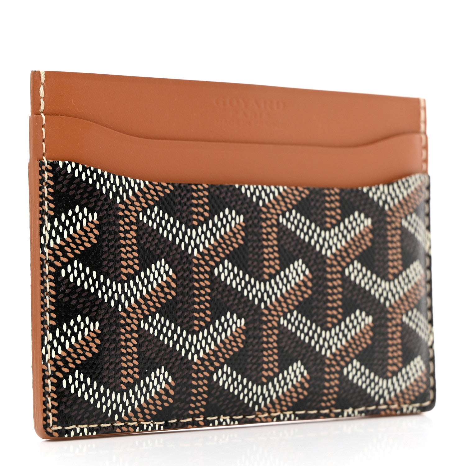 Goyard Goyardine Saint Sulpice Card Holder Black Gold 3 of 7