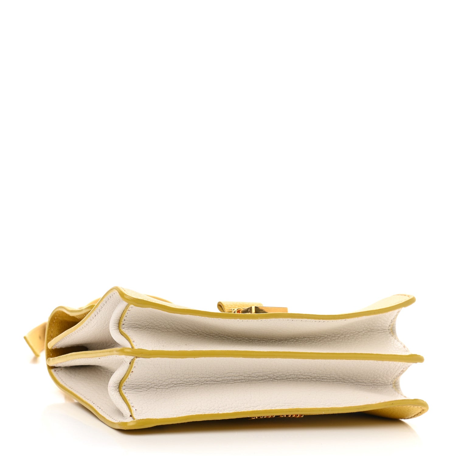 Miu Miu Goatskin Bandoliera Madras Bi-Color Shoulder Bag Yellow 4 of 11