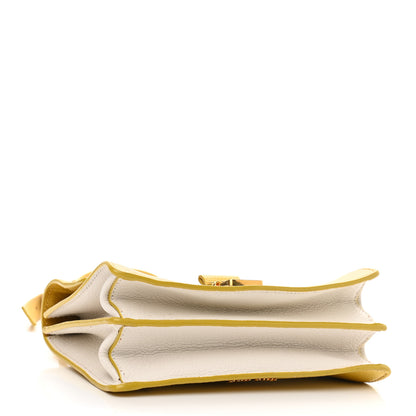 Miu Miu Goatskin Bandoliera Madras Bi-Color Shoulder Bag Yellow 4 of 11