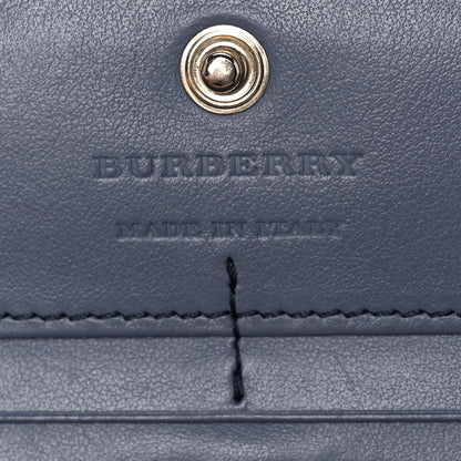 Burberry Calfskin House Check Porter Continental Wallet Slate Blue 6 of 13
