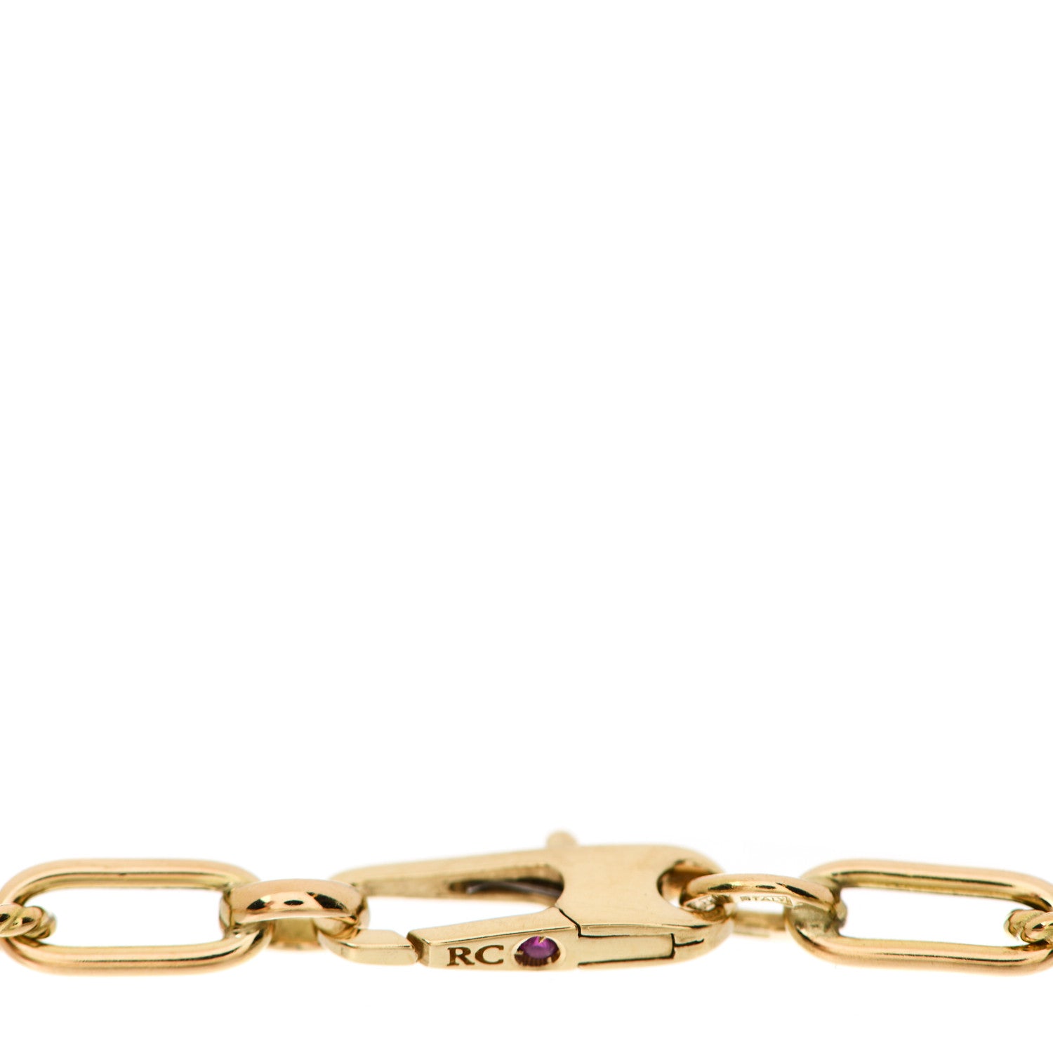 Roberto Coin 18K Yellow Gold Roped Paper Clip Link Bracelet 3 of 4