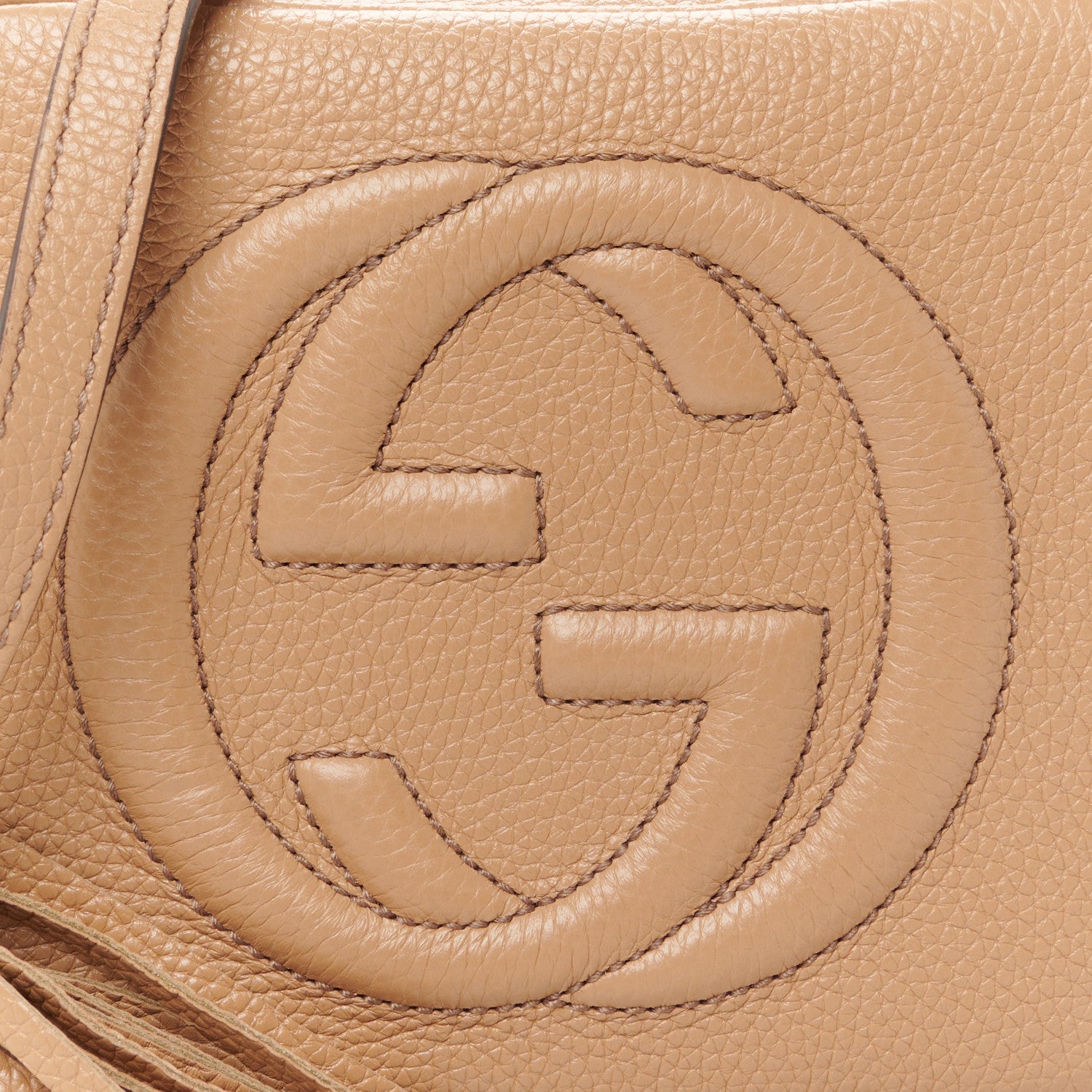 Gucci Pebbled Calfskin Small Soho Disco Bag Rose Beige 9 of 11