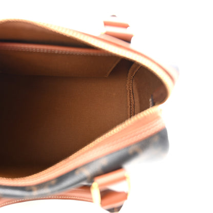 Celine Triomphe Canvas Calfskin Small Boston Bag Tan 5 of 10
