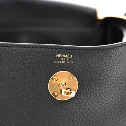 Hermes Taurillon Clemence Lindy 26 Black 5 of 10