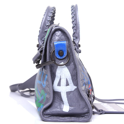 Balenciaga Agneau Graffiti All Over Classic Hardware S City Grey 14 of 15