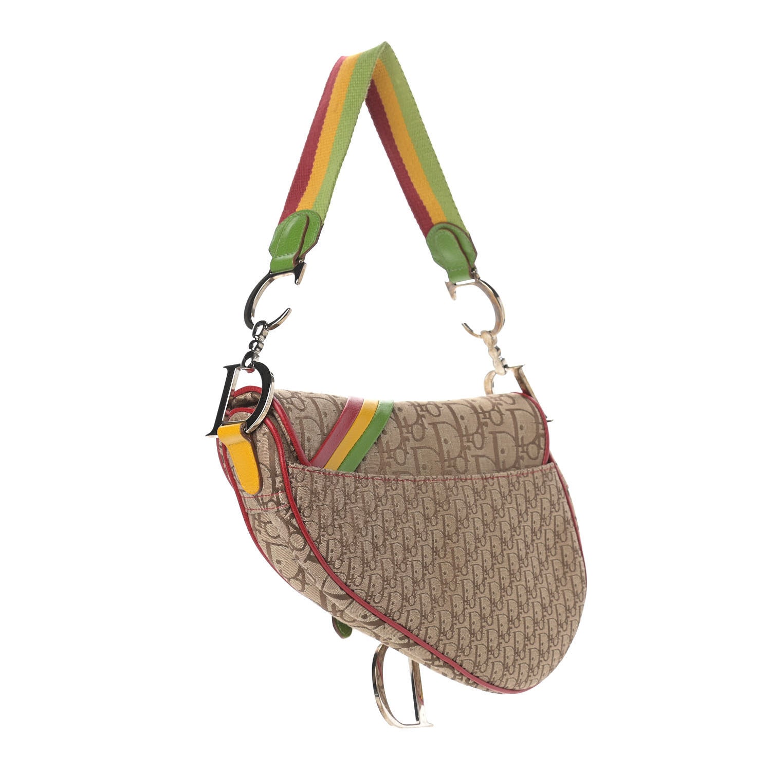 Christian Dior Monogram Rasta Saddle Bag Beige 3 of 13