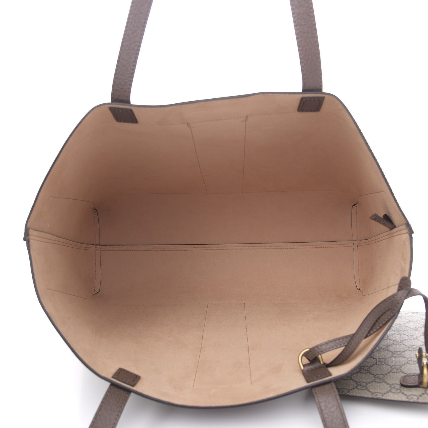 GG Supreme Monogram Web Ophidia Tote Brown
