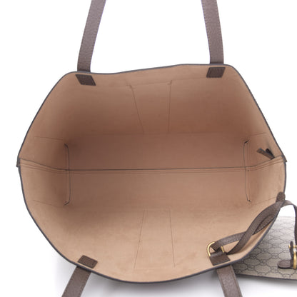 Gucci GG Supreme Monogram Web Ophidia Tote Brown 5 of 9