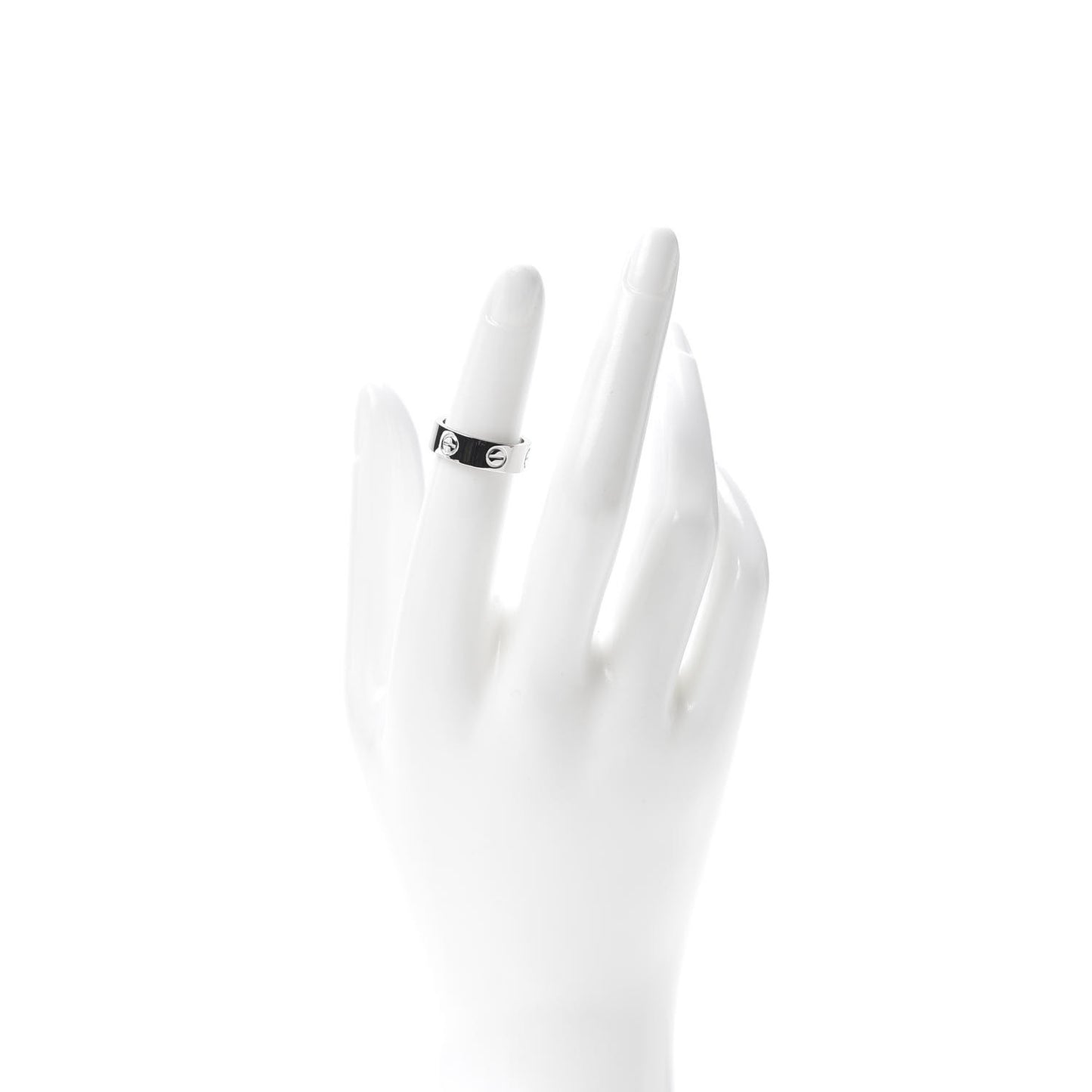 Platinum 5.5mm LOVE Ring 48 4.5