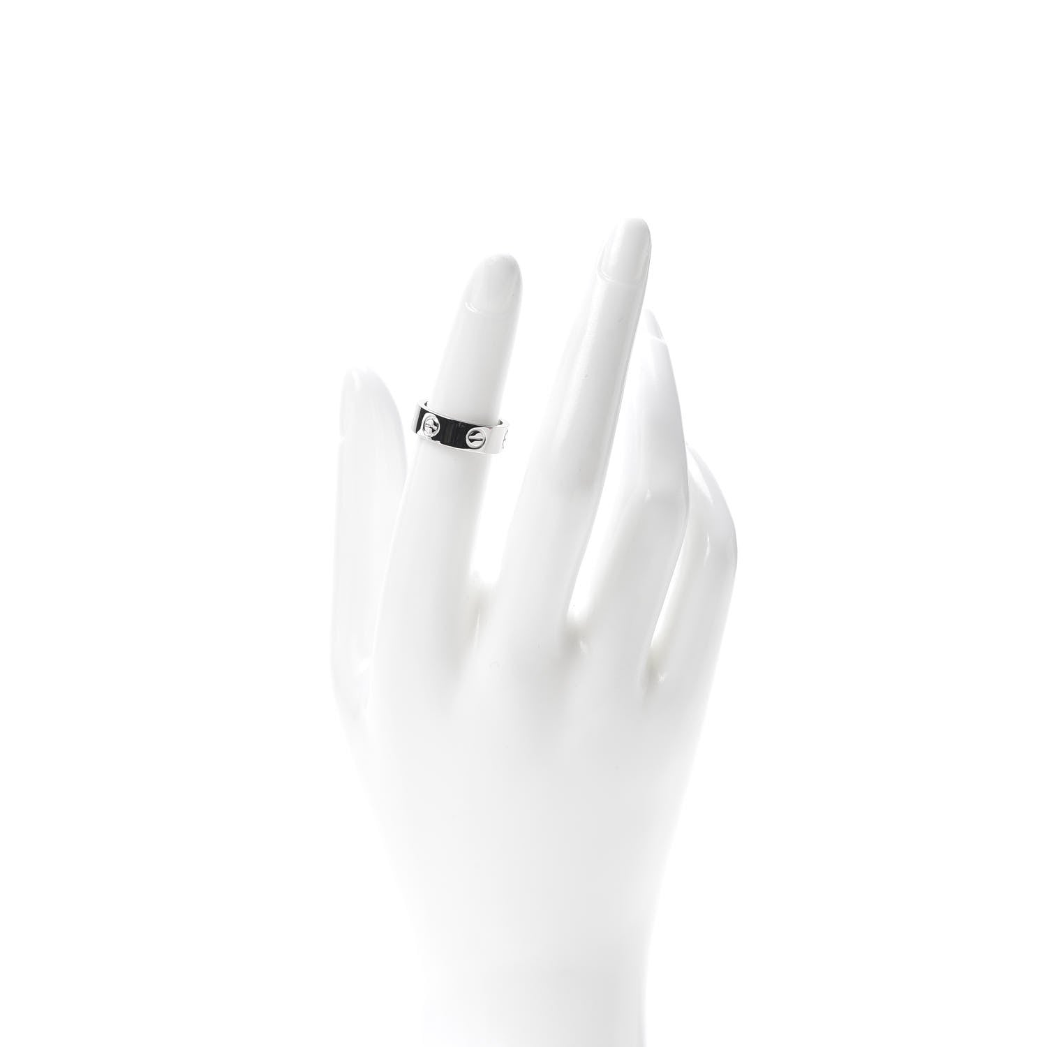 Cartier Platinum 5.5mm LOVE Ring 48 4.5 2 of 6