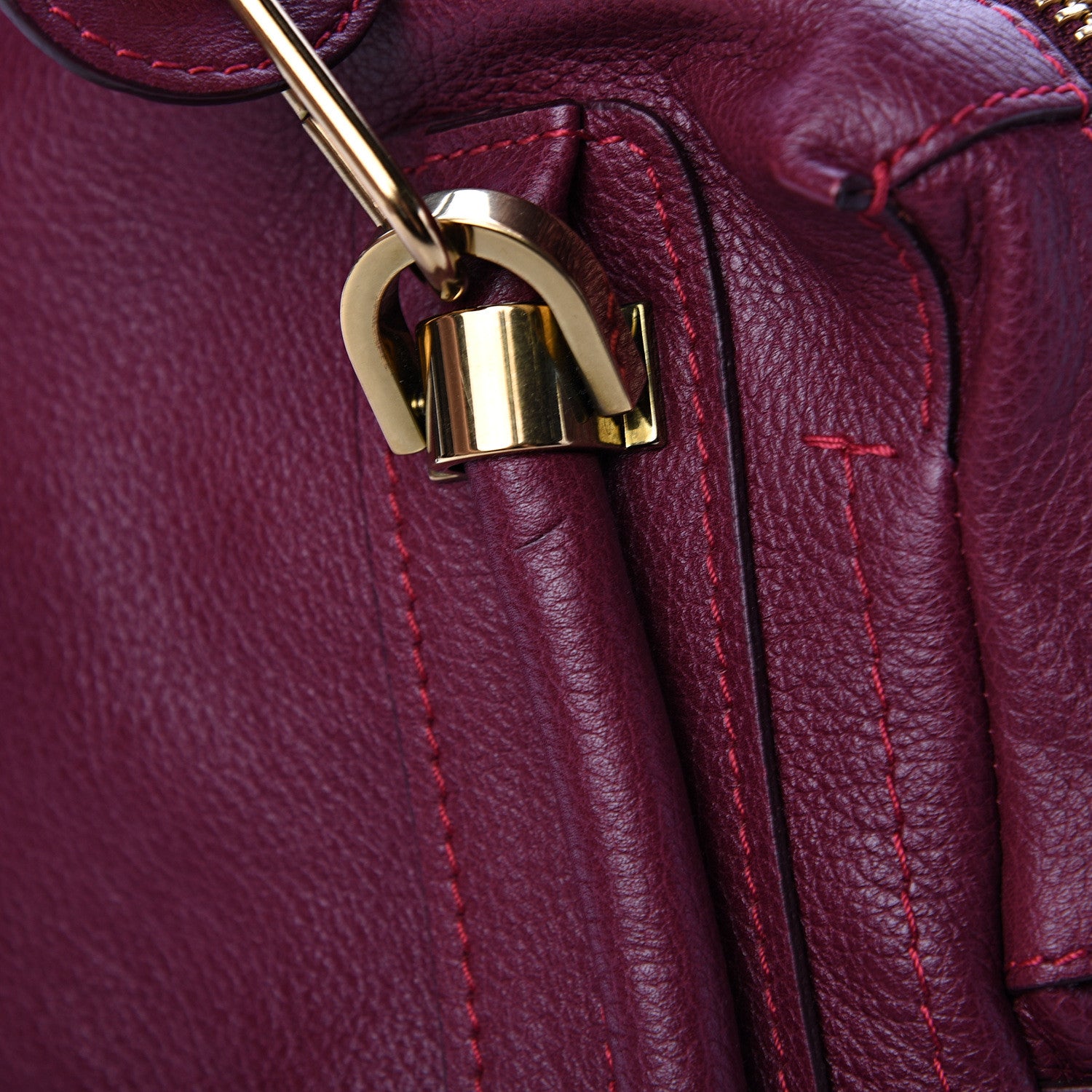 Chloe Calfskin Medium Paraty Wine Purple 11 of 12