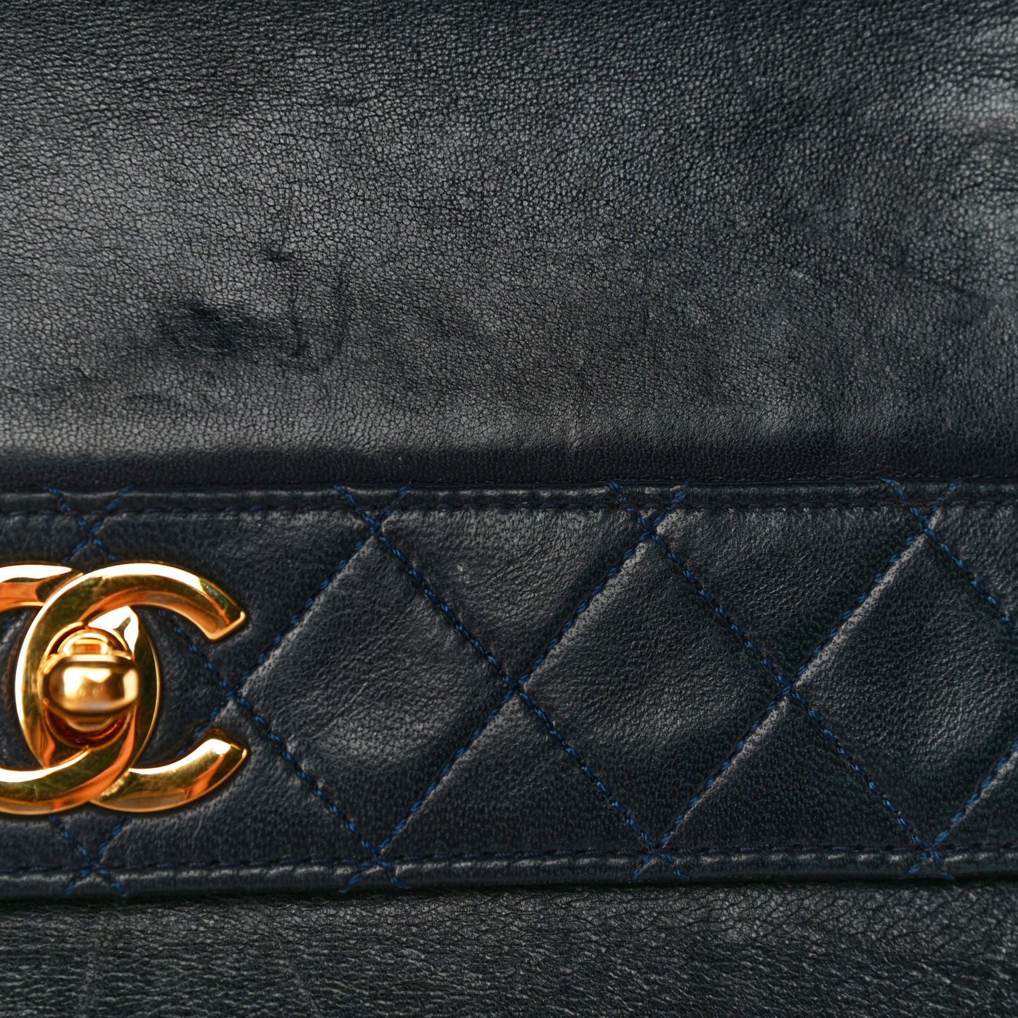 Lambskin Quilted Jumbo Single Flap Black