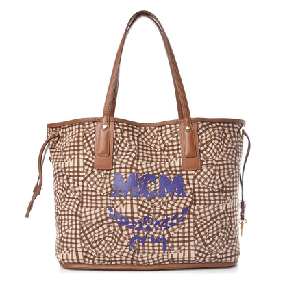 MCM Visetos Medium Liz Reversible Shopper Tote Cognac 5 of 20