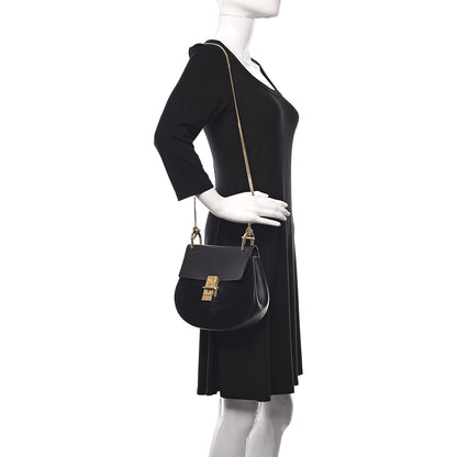 Chloe Suede Smooth Calfskin Drew Shoulder Bag Black 2 of 12