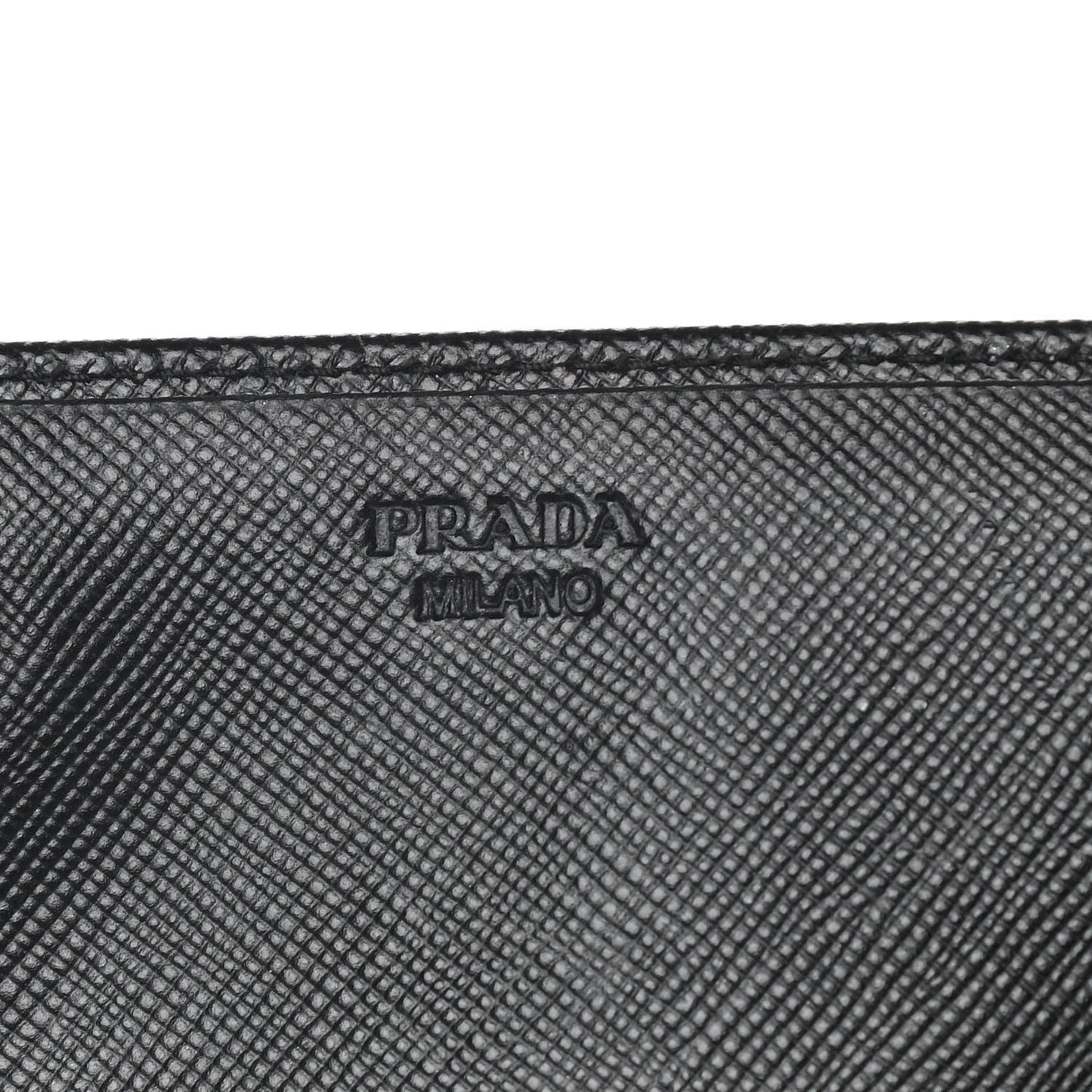 Saffiano Triangle Continental Flap Wallet Black