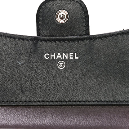 Chanel Lambskin Quilted Compact Flap Wallet Black 6 of 13