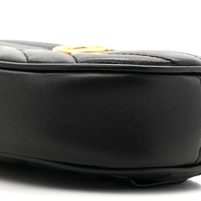 Gucci Calfskin Matelasse GG Marmont Belt Bag 95 38 Black 9 of 12