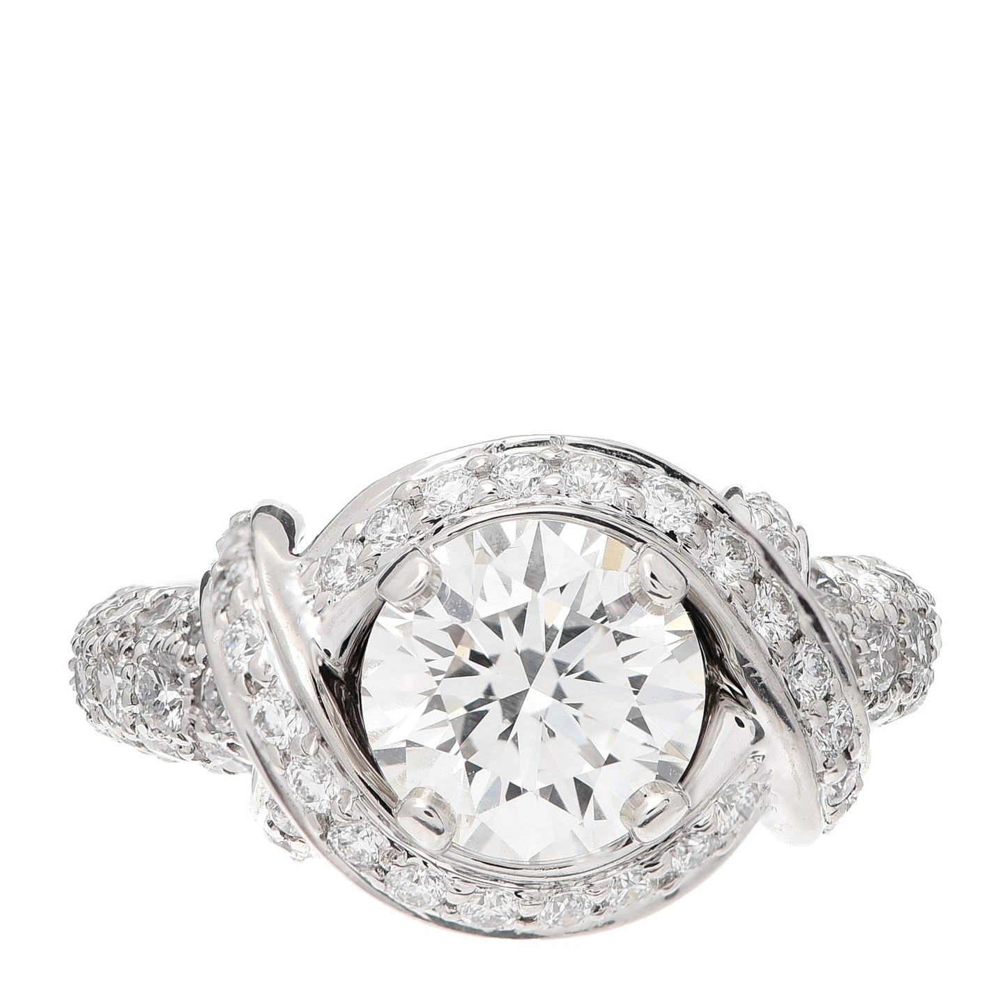Platinum Diamond 1.72ct Schlumberger Round Brilliant Engagement Ring 48 4.5