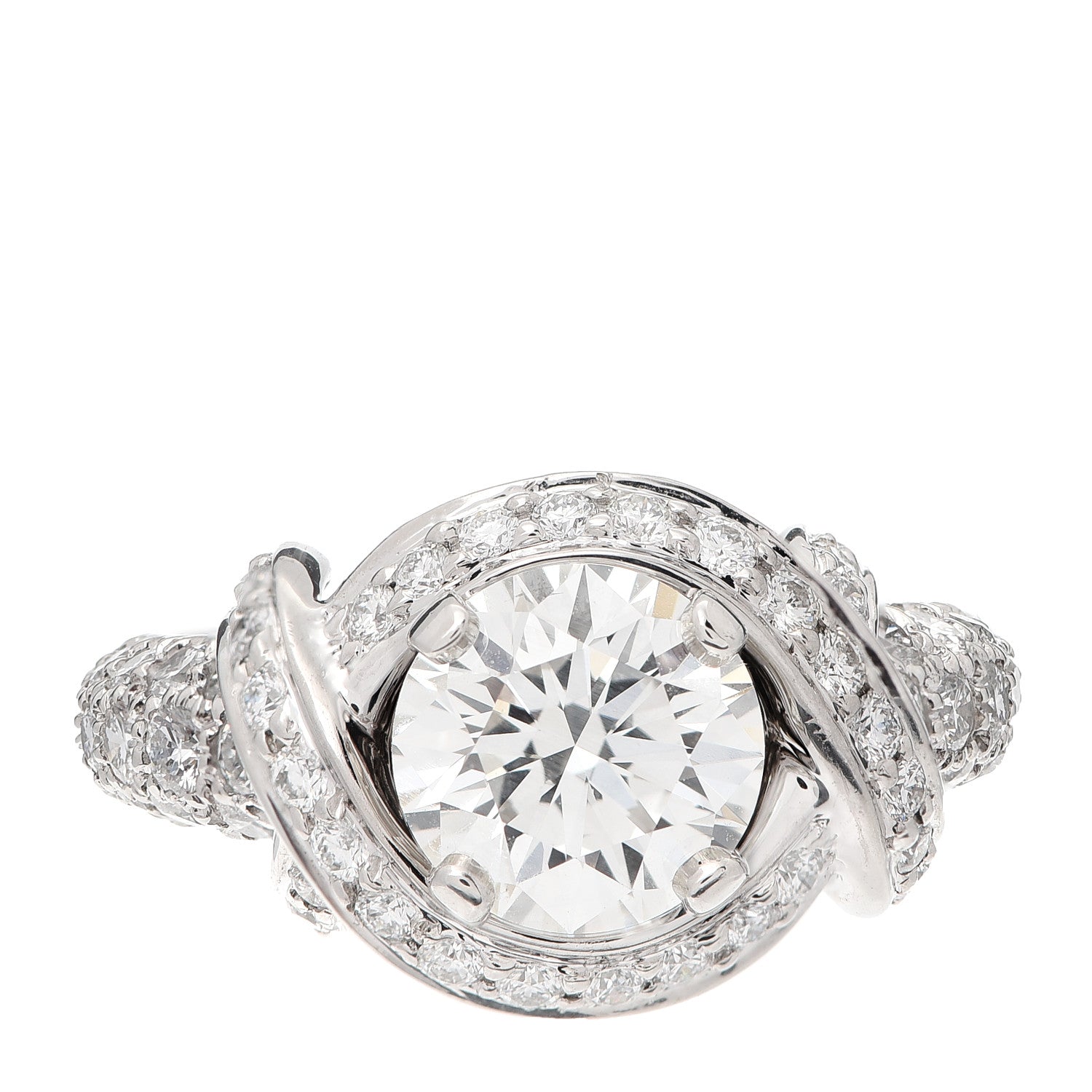 Tiffany Platinum Diamond 1.72ct Schlumberger Round Brilliant Engagement Ring 48 4.5 1 of 7