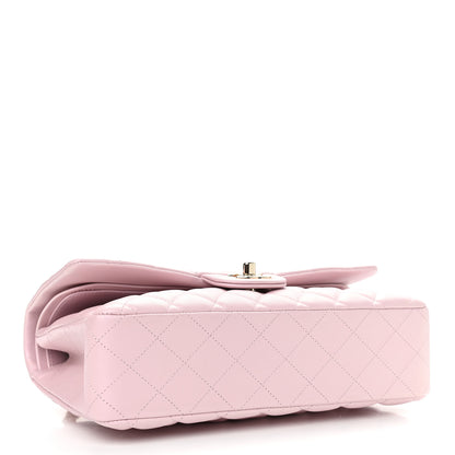 Chanel Iridescent Calfskin Quilted Medium Double Flap Light Pink 4 of 11