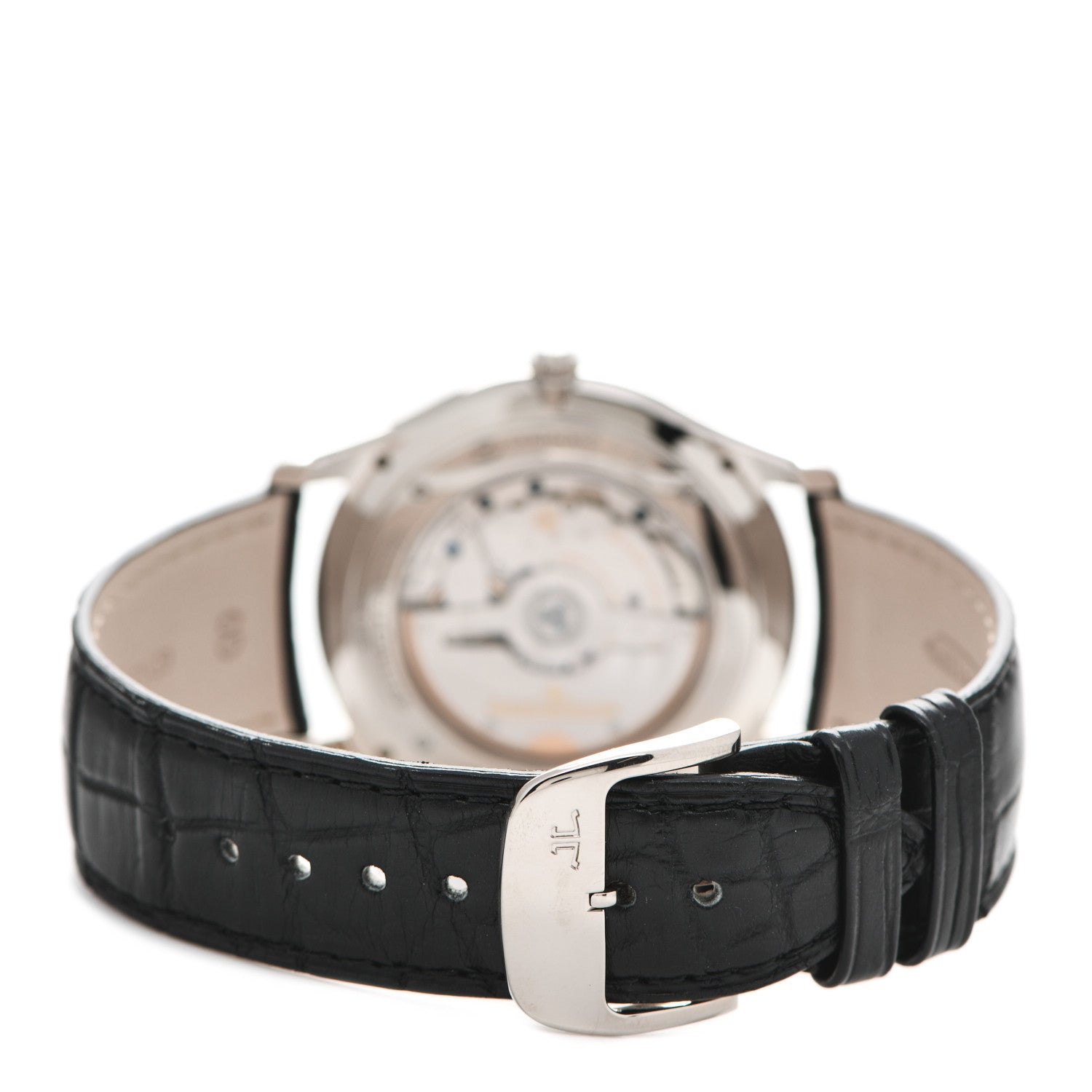 Jaeger-LeCoultre 18K White Gold Alligator 39mm Master Ultra Thin Perpetual Automatic Watch Q1303520 3 of 5
