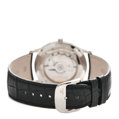Jaeger-LeCoultre 18K White Gold Alligator 39mm Master Ultra Thin Perpetual Automatic Watch Q1303520 3 of 5