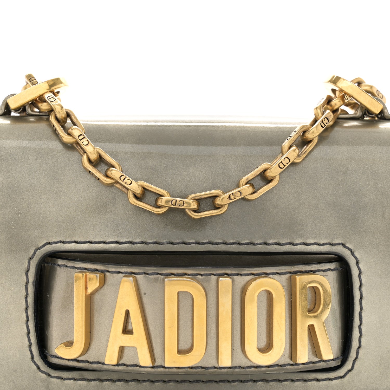 Christian Dior Metallic Calfskin J'Adior Mini Chain Flap Bag Silver 8 of 12