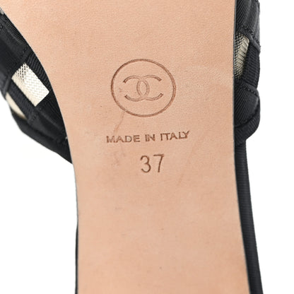 Chanel Mesh Grosgrain CC Mules 37 Black 37 7 of 8