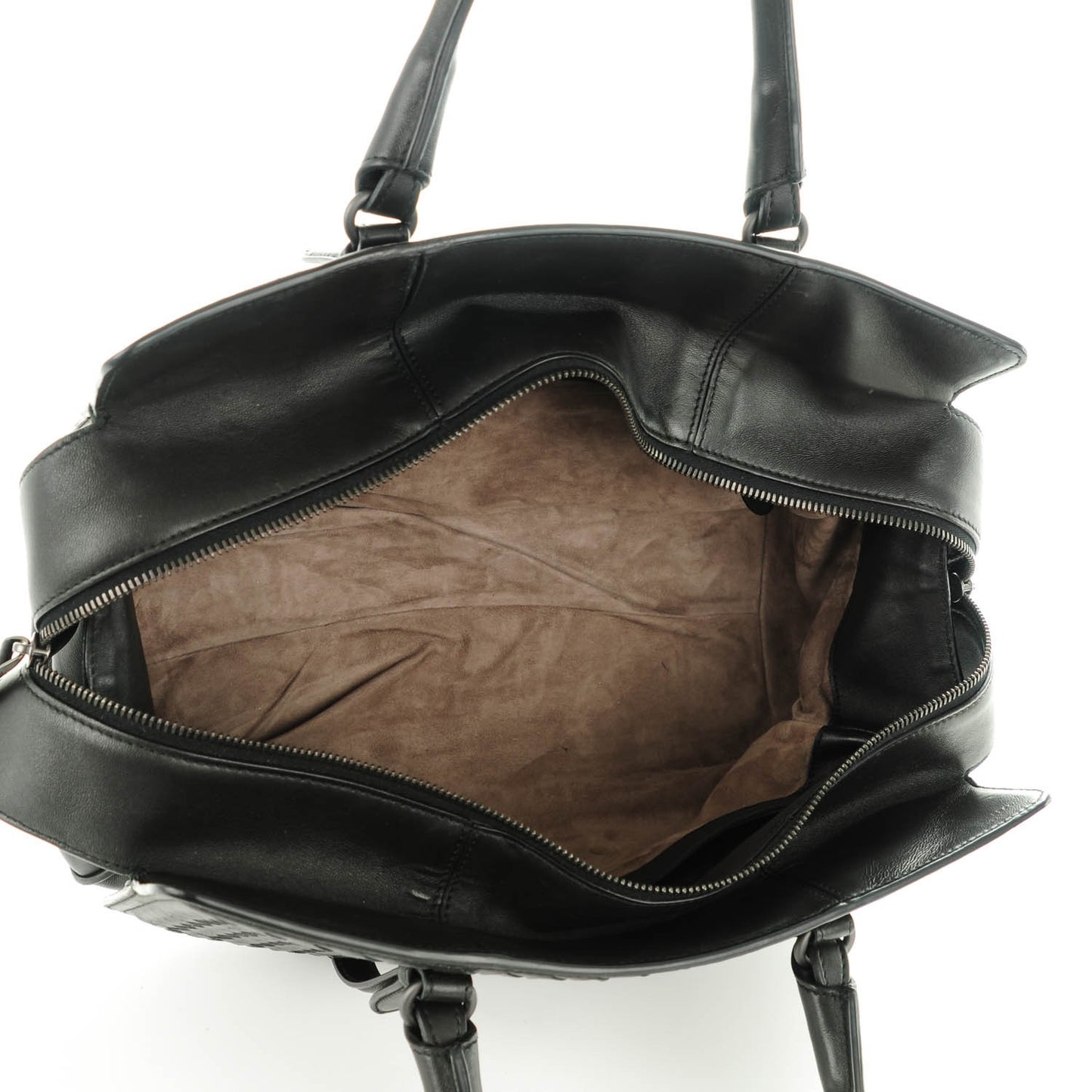 Nappa Intrecciato Medium Monaco Satchel Nero Black