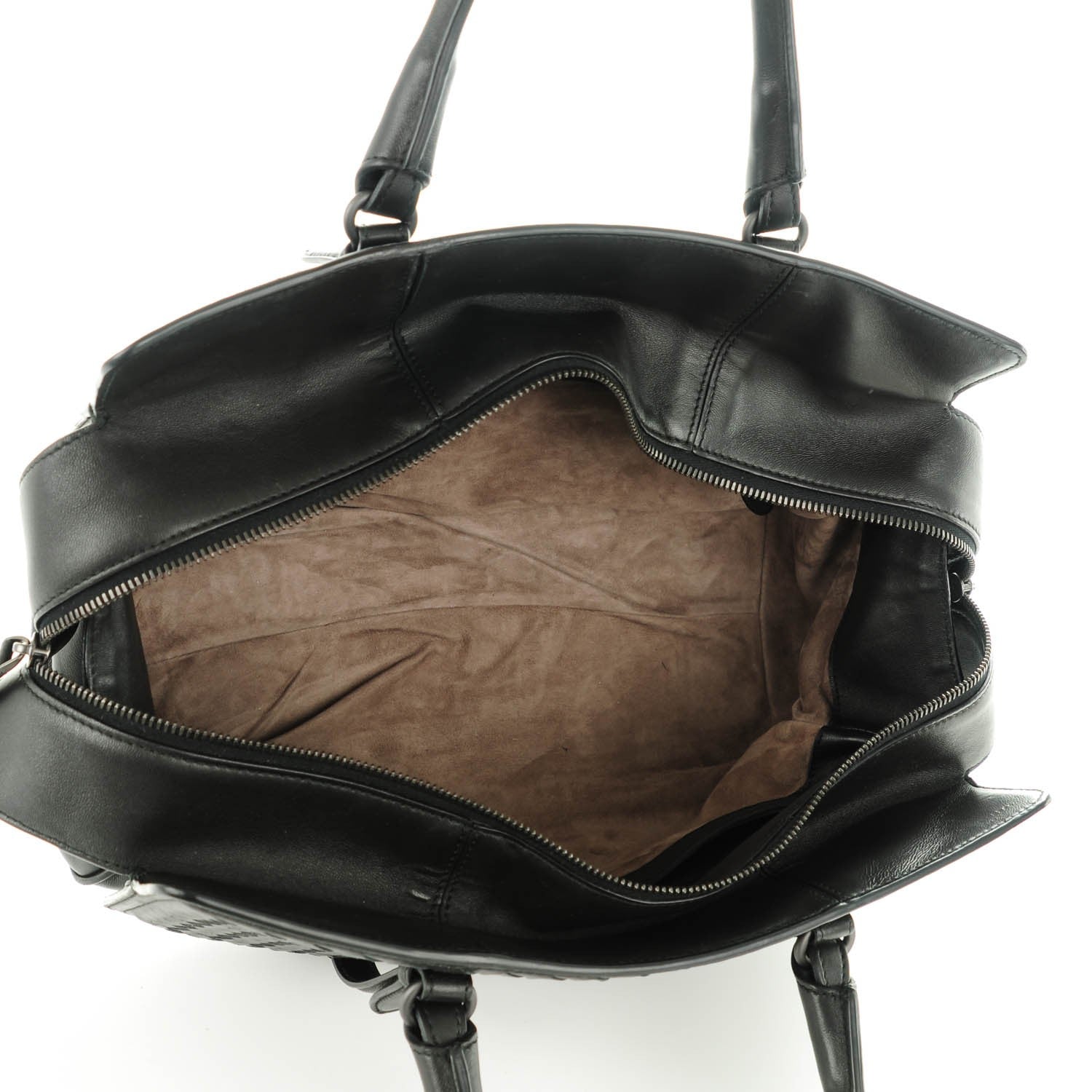Bottega Veneta Nappa Intrecciato Medium Monaco Satchel Nero Black 5 of 8