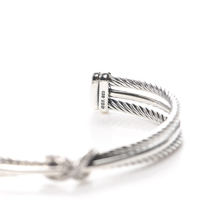 David Yurman Sterling Silver Diamond 7mm Crossover X Bracelet 4 of 4