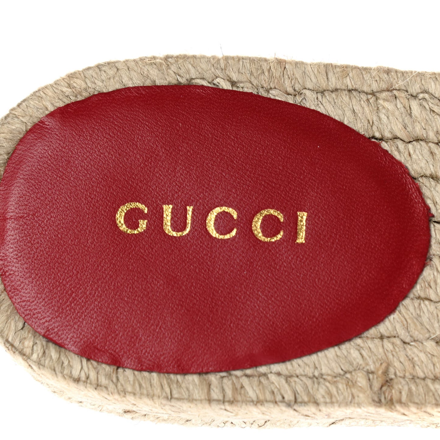 Nappa Matelasse GG Marmont Espadrille Slide Sandals 35 Hibiscus Red