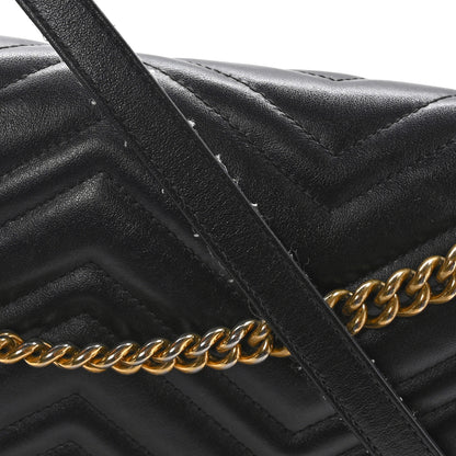 Gucci Calfskin Matelasse Large GG Marmont Shoulder Bag Black 15 of 15