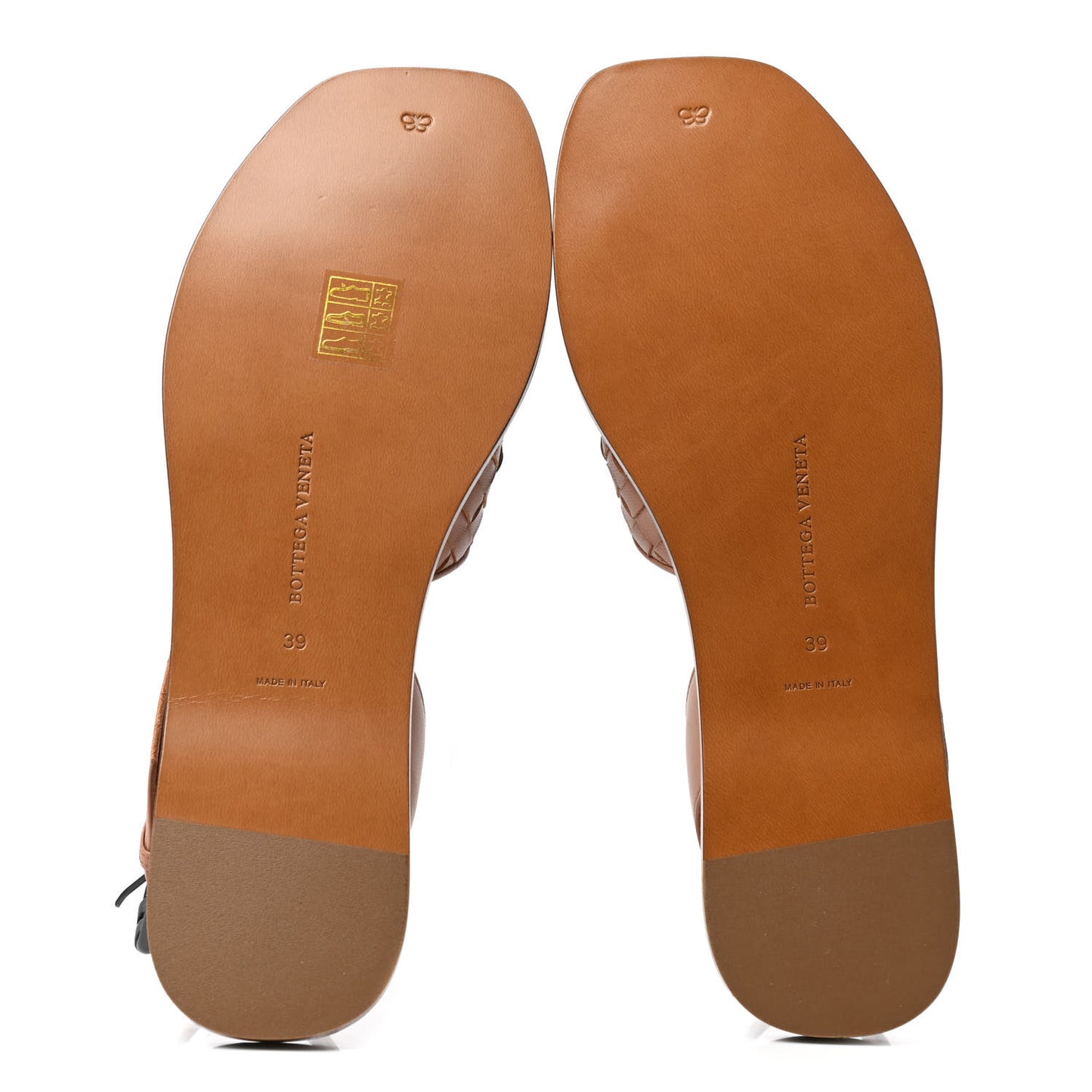 Nappa Ayers Intrecciato Flat Sandals 39 Dahlia