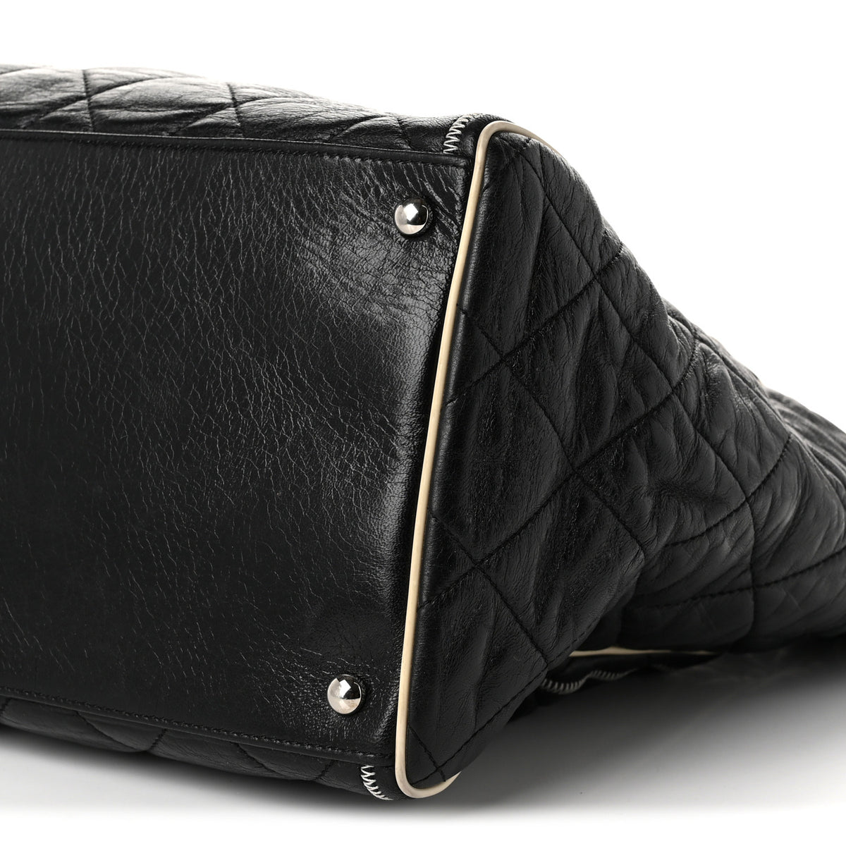 Chanel Lambskin Quilted Large East West Tote Black 10 of 10
