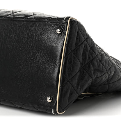 Chanel Lambskin Quilted Large East West Tote Black 10 of 10