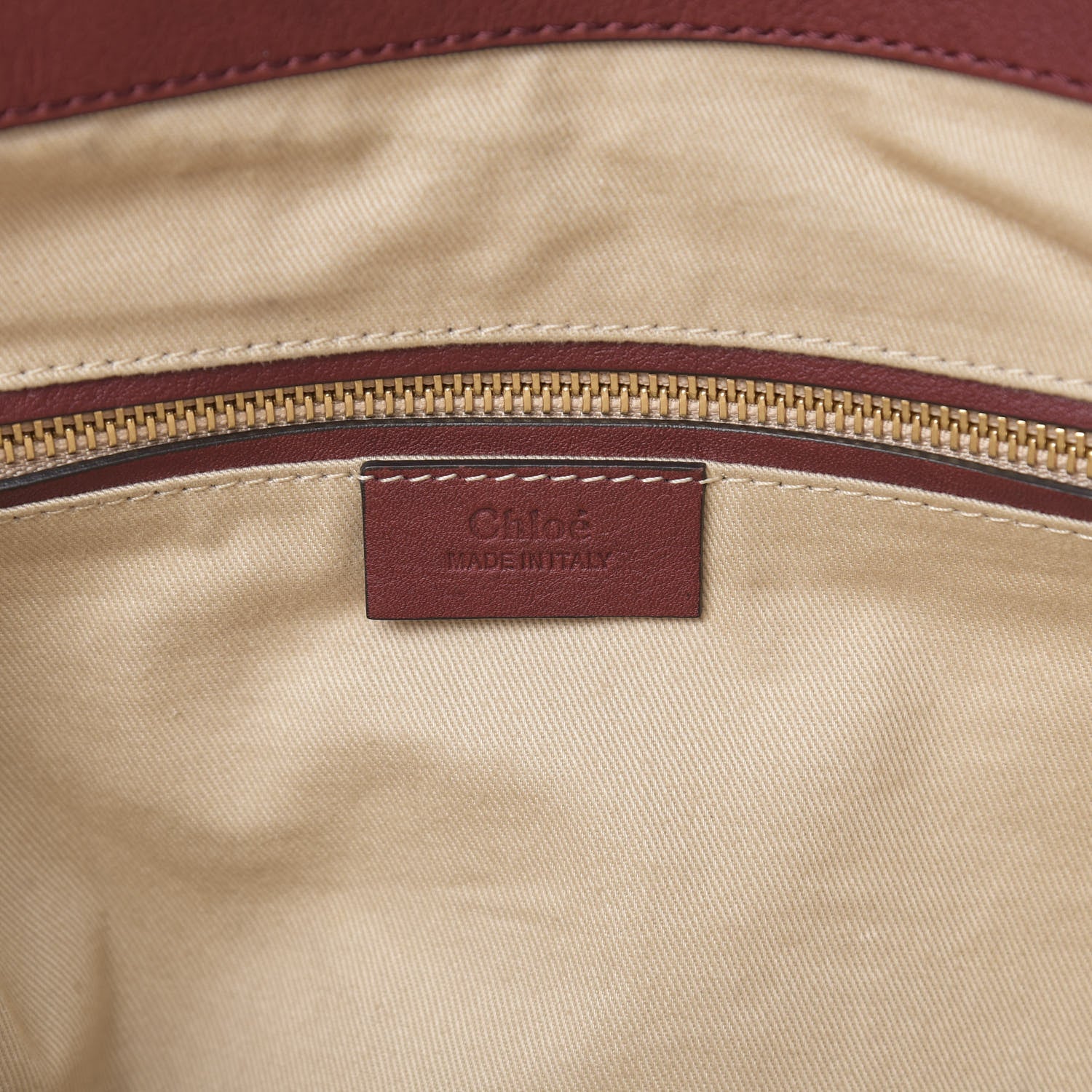 Chloe Grained Calfskin Suede Satchel Red 6 of 18