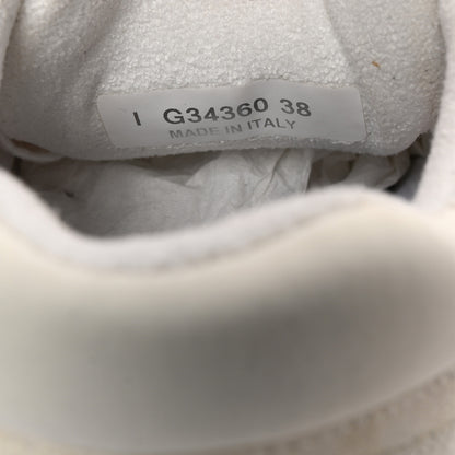 Chanel Suede Calfskin Fabric CC Sneakers 38 White 9 of 9