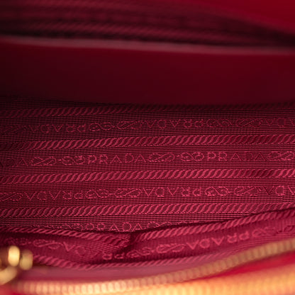 Prada Saffiano Vernice Mini Galleria Double Zip Tote Scarlatto 5 of 11