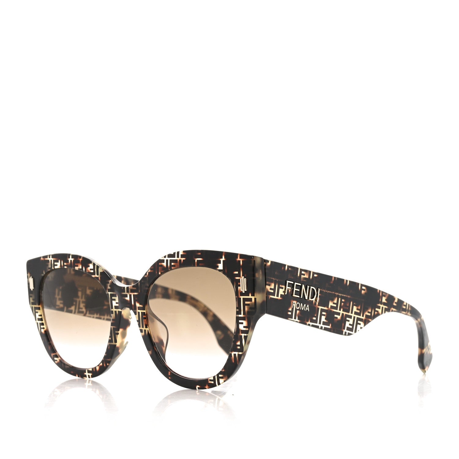 Fendi Acetate FF 53mm Sunglasses 0452/F/S Tortoise 1 of 7