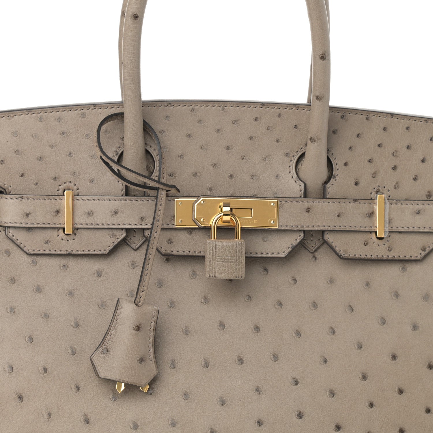 Hermes Ostrich Birkin 30 Gris Asphalte 8 of 11