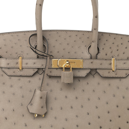 Hermes Ostrich Birkin 30 Gris Asphalte 8 of 11