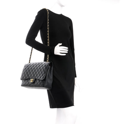 Chanel Caviar Quilted Maxi Double Flap Black 2 of 8