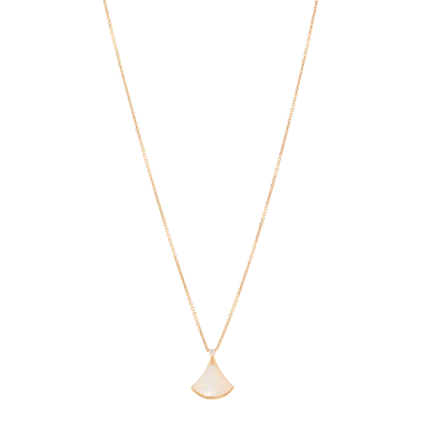18K Rose Gold Diamond Mother of Pearl Small Divas' Dream Pendant Necklace