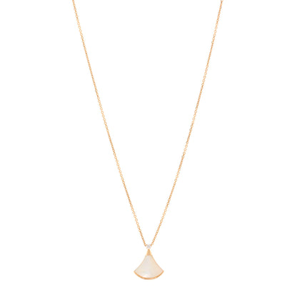 Bulgari 18K Rose Gold Diamond Mother of Pearl Small Divas' Dream Pendant Necklace 1 of 4