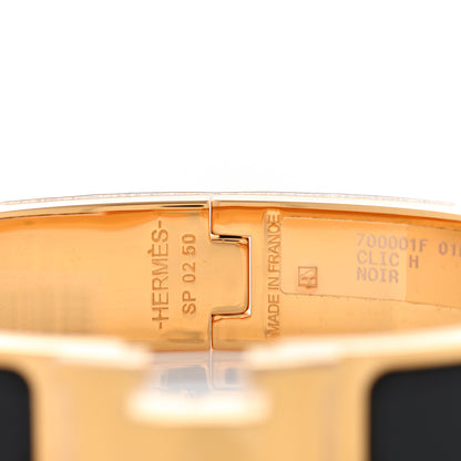 Hermes Enamel Narrow Clic Clac H Bracelet PM Black 4 of 6