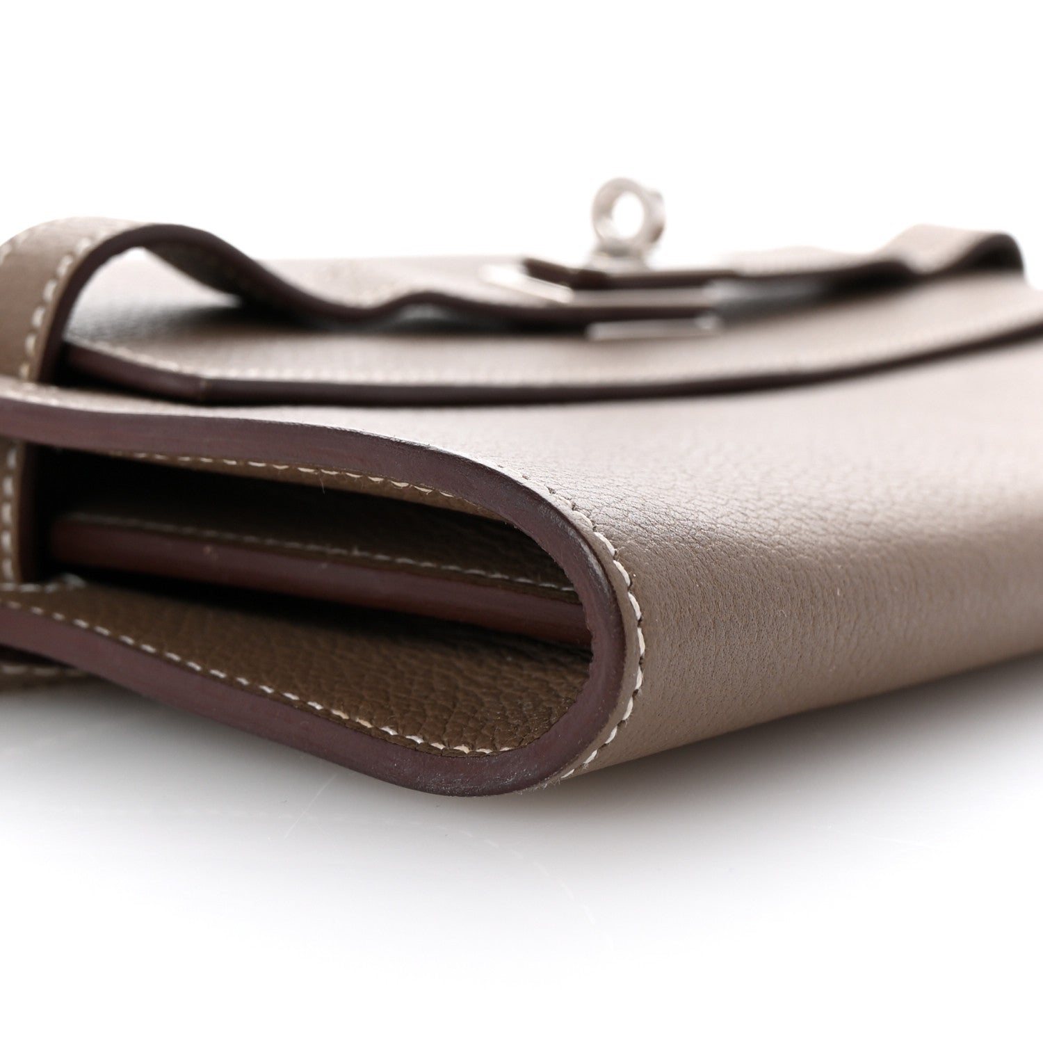 Hermes Evercolor Kelly Wallet To Go Etoupe 7 of 9