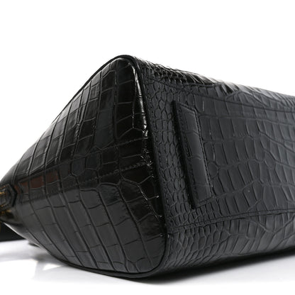 Givenchy Calfskin Crocodile Embossed Small Antigona Black 9 of 10
